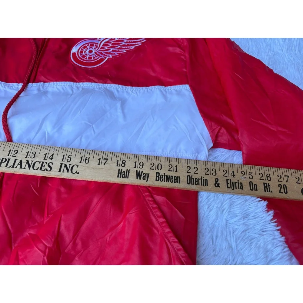 Vintage Chalk Line Detroit Red Wings Windbreaker Jacket Mens Large USA